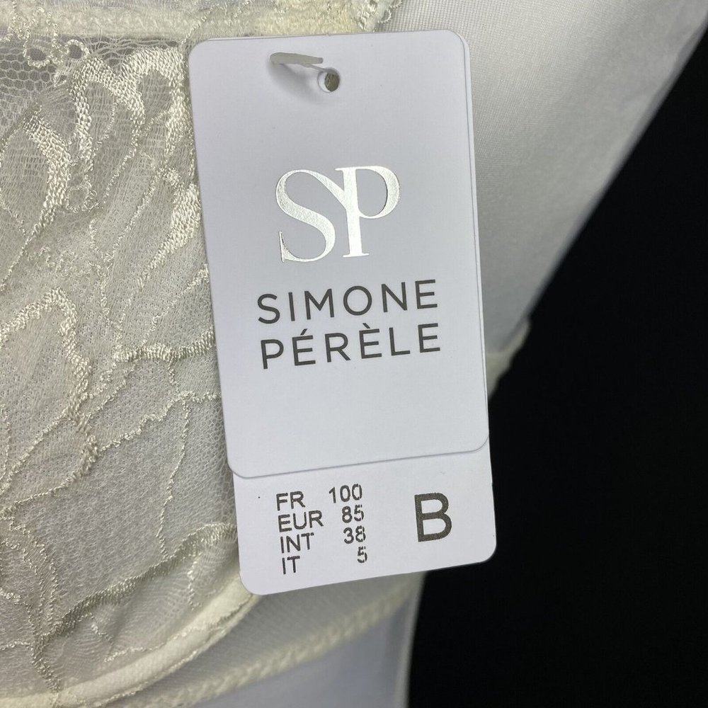 Simone Perele Paris Half Cup Bra 38B Promesse Demi Cup Natural Cream Unpadded - Picture 6 of 12